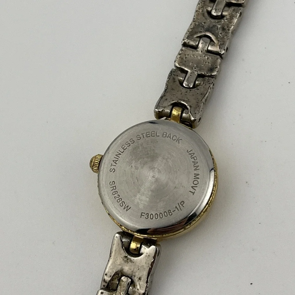 Avon Watch Women 22mm‎ Case Two Tone Heart 6.5